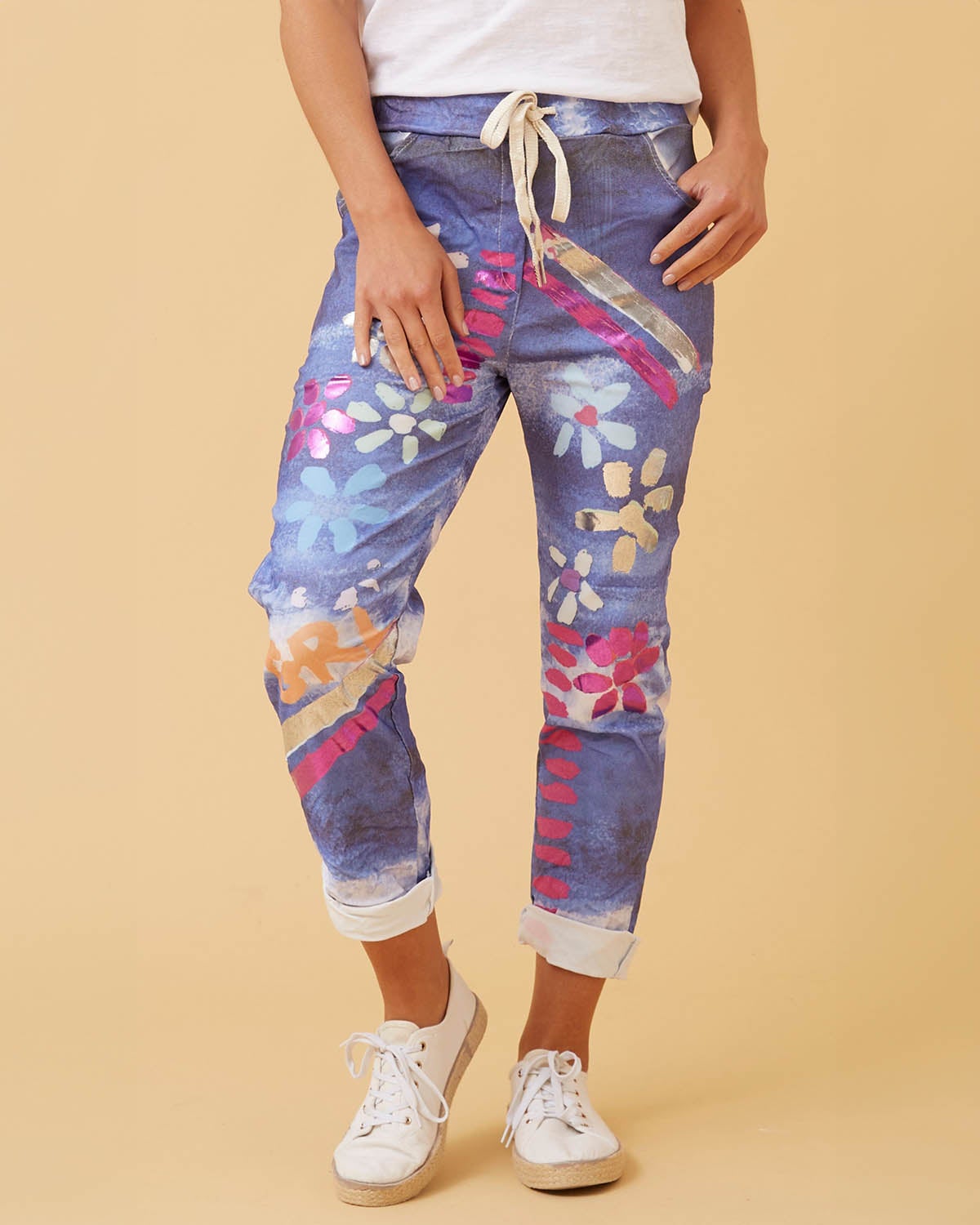 Gucci Kids floral-embroidery Denim Pants - Farfetch