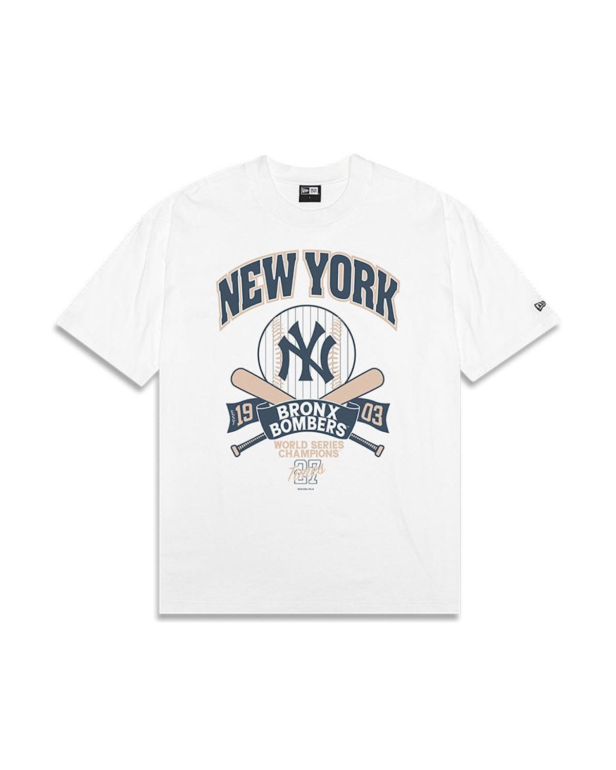 New Era New York Yankees with bronx bombers logo in white