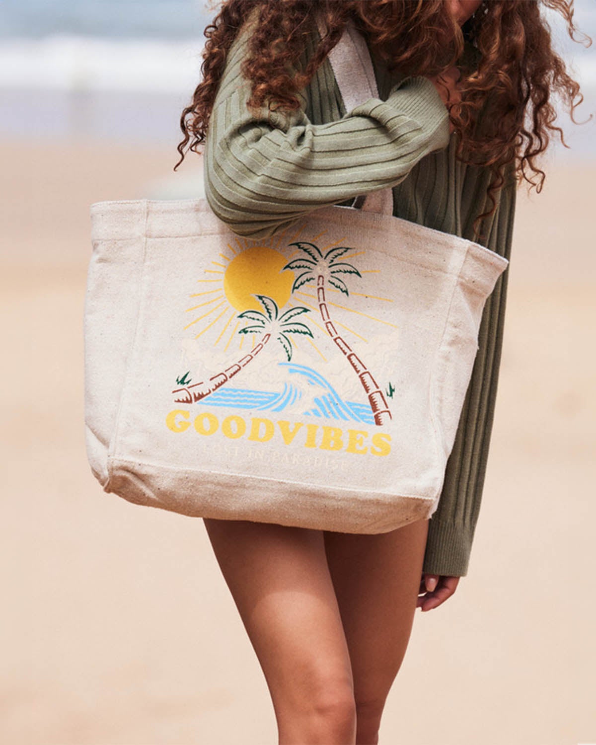 Roxy Drink The Wave Tote Bag in Natural