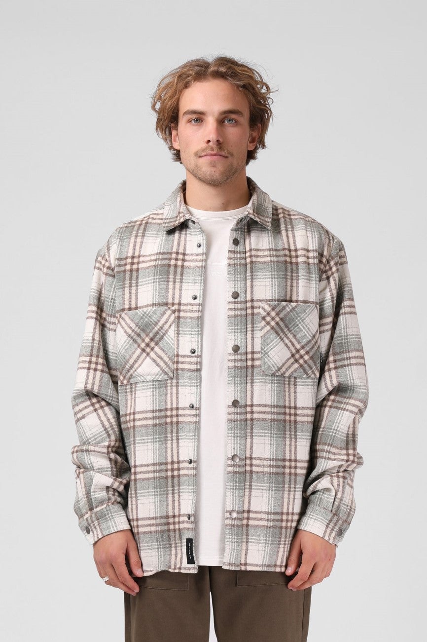 Checkered Trucker Jacket - Black, mnml