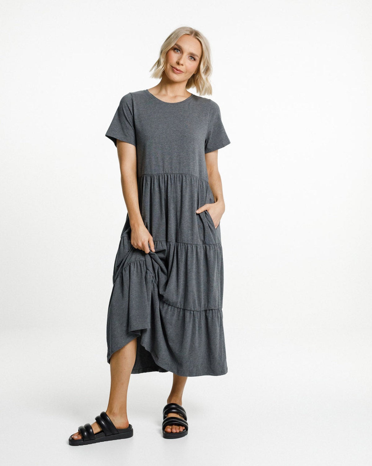 Kendall Dress - Charcoal | Chances Surf NZ