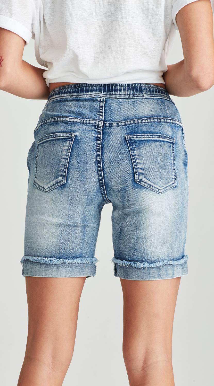 Girls Soft Stretch Denim Shorts in Various Colours
