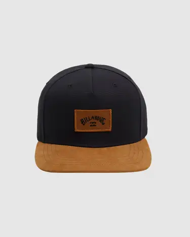Stacked Snapback Hat - Black/Tan