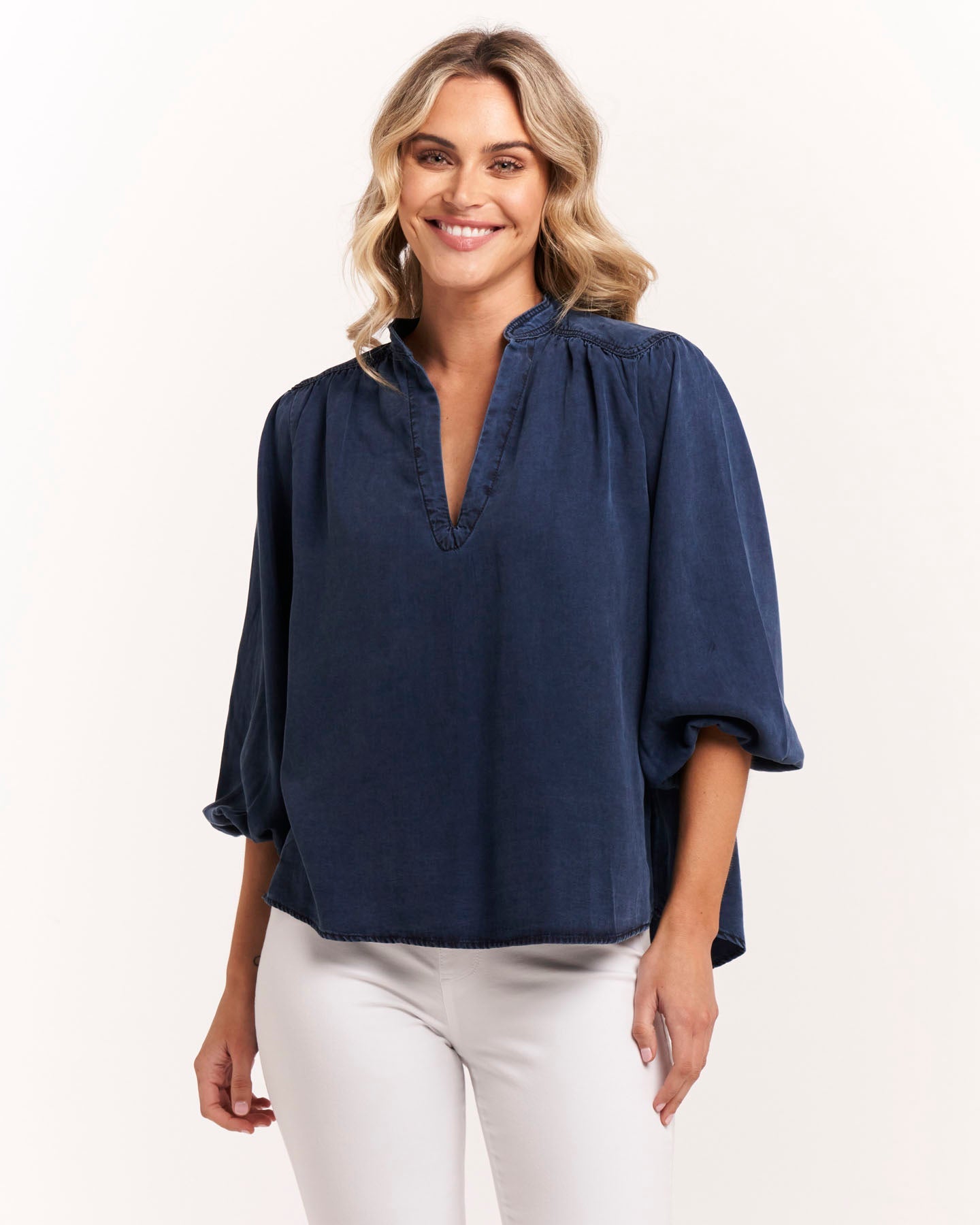 Tiffany Lyocell Denim Blouse | Chances Surf NZ